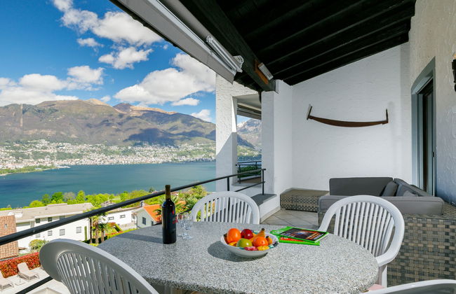 Apartment mit 2 Schlafzimmern in Gambarogno mit schwimmbad und garten - Foto 7