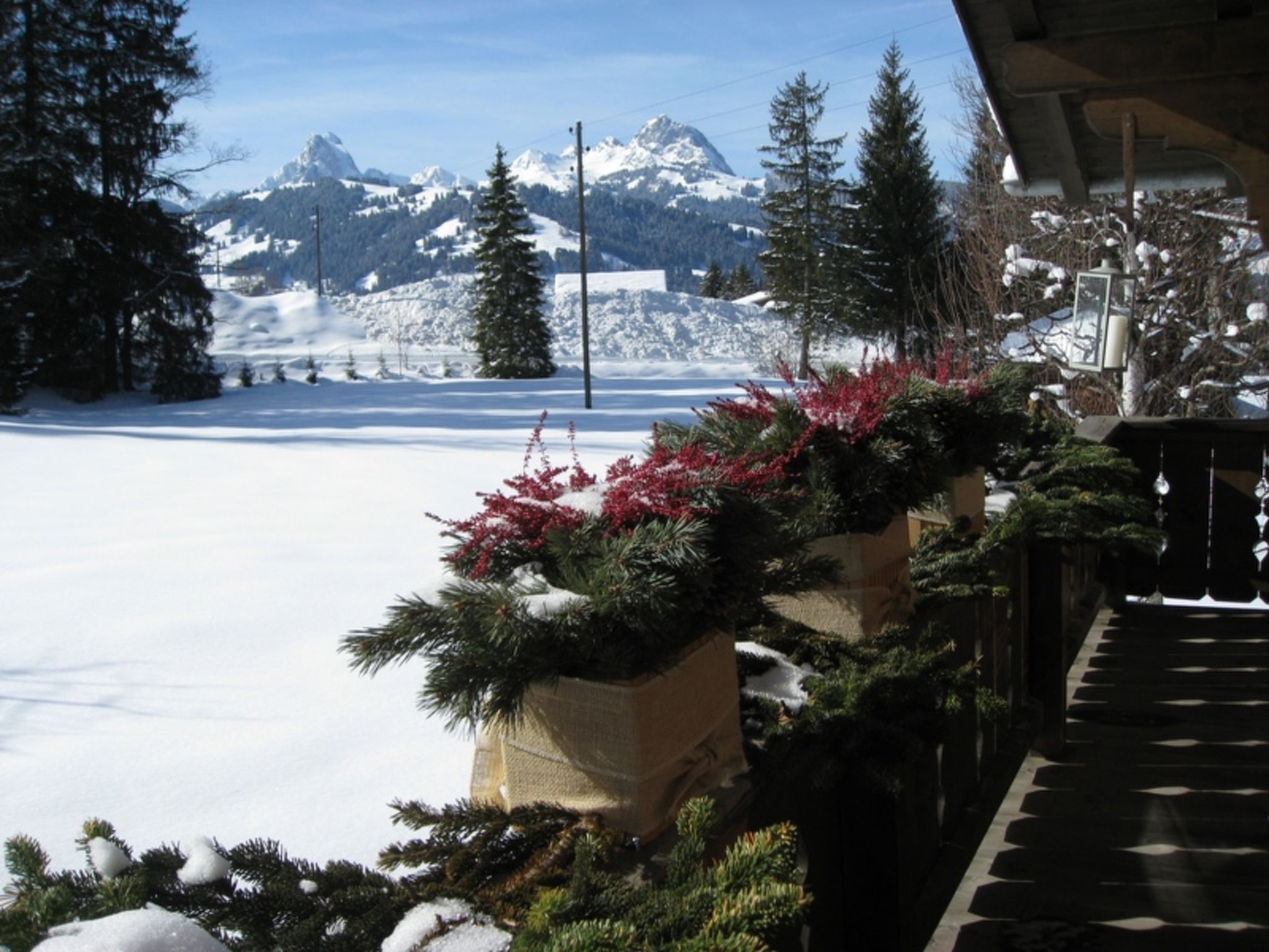 Foto 6 - Appartamento con 2 camere da letto a Saanen con vista sulle montagne