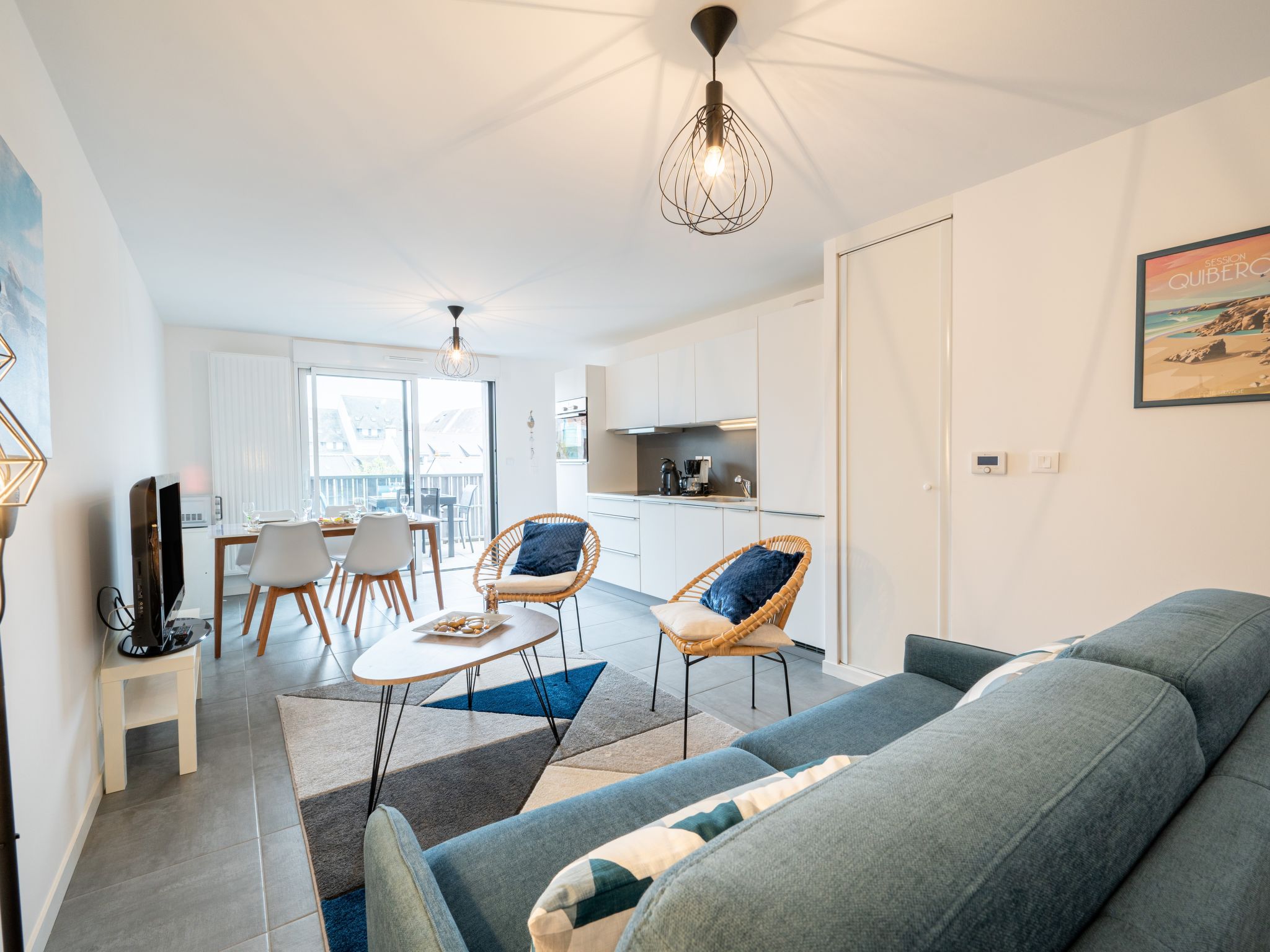 Foto 1 - Appartamento con 1 camera da letto a Saint-Pierre-Quiberon con terrazza e vista mare