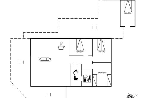 Foto 2 - Casa de 3 quartos em Vejers Strand com terraço e sauna