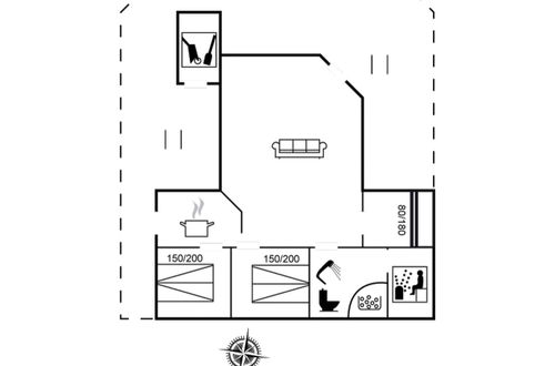Foto 2 - Casa de 3 quartos em Rindby Strand com terraço e sauna