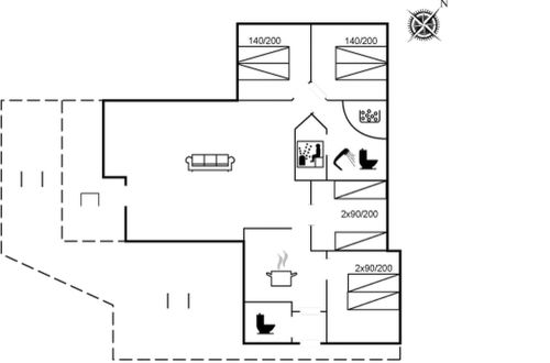 Foto 2 - Casa de 4 quartos em Vejers Strand com terraço e sauna