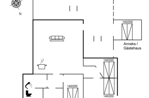 Foto 2 - Casa con 3 camere da letto a Tarm con terrazza