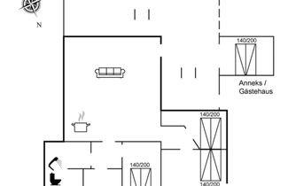 Foto 2 - Casa con 3 camere da letto a Tarm con terrazza