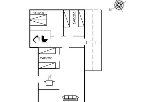 Foto 24 - Casa de 3 habitaciones en Vejers Strand con terraza