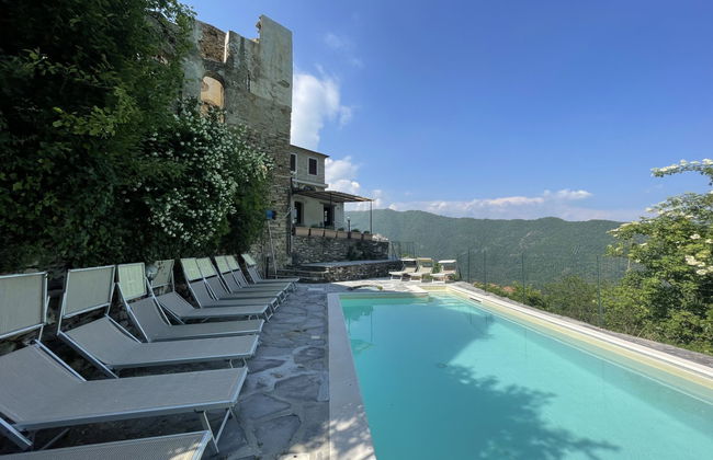 Apartamento de 2 quartos em Prelà com piscina e jardim - Foto 1