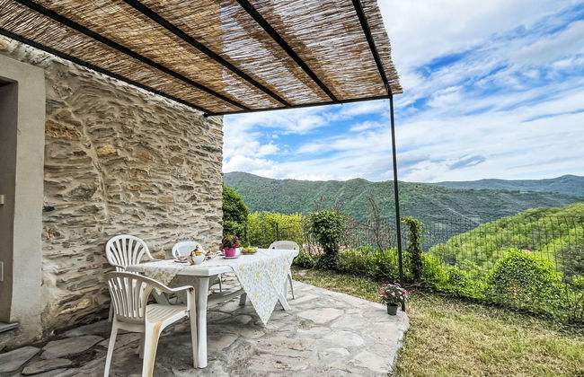 Apartamento de 2 quartos em Prelà com piscina e jardim - Foto 15