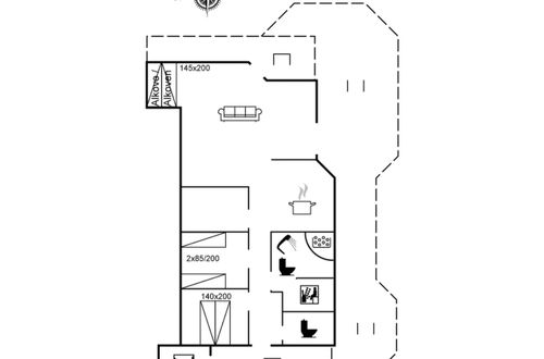 Foto 2 - Casa de 2 quartos em Brovst com terraço e sauna