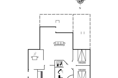 Foto 2 - Casa de 3 quartos em Oksbøl com terraço e sauna
