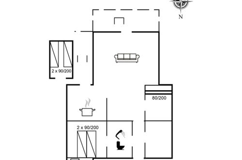 Foto 19 - Casa de 2 quartos em Hvide Sande com terraço