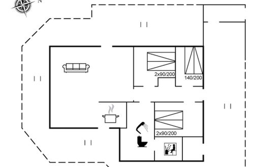 Foto 2 - Casa de 3 quartos em Rømø com terraço e sauna