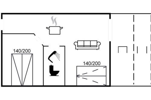 Foto 2 - Apartamento de 1 quarto em Fanø Bad com terraço