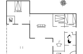 Foto 2 - Casa de 3 quartos em Aakirkeby com terraço e sauna