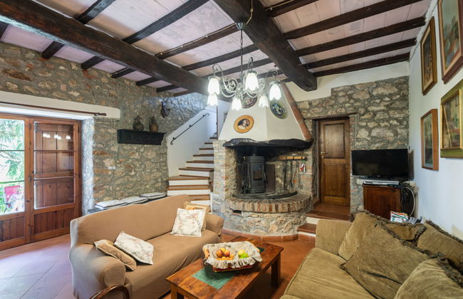 Casa de 4 quartos em Monticiano com piscina privada e jardim - Foto 27