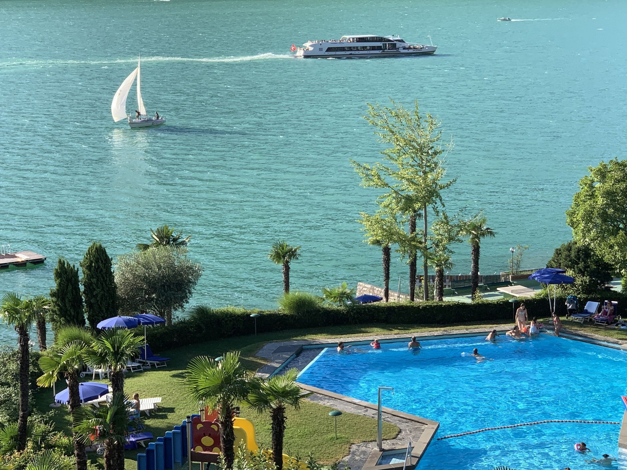 Photo 1 - Appartement de 1 chambre à Bissone avec piscine et jardin