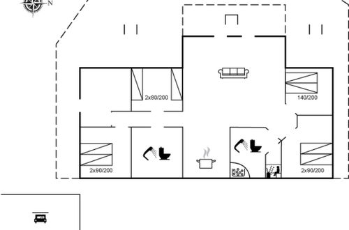 Foto 2 - Casa de 4 quartos em Oksbøl com sauna