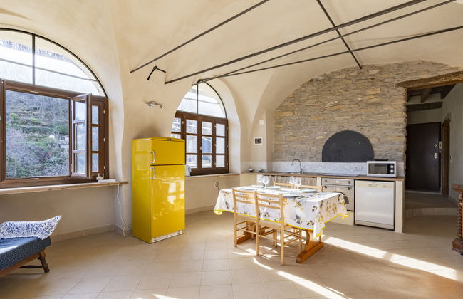 Apartamento de 3 quartos em Prelà com piscina e jardim - Foto 13