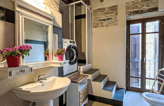 Apartamento de 3 quartos em Prelà com piscina e jardim - Foto 28