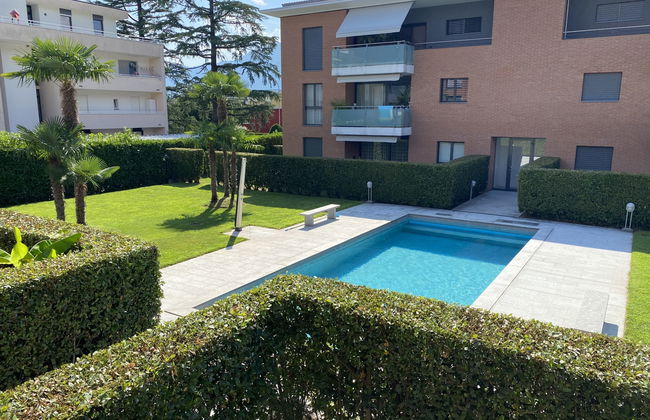 Apartamento de 2 quartos em Ascona com piscina e jardim - Foto 1