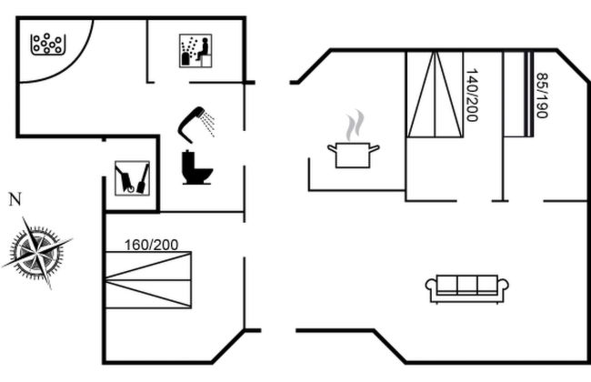 Casa de 3 quartos em Hals com terraço e sauna - Foto 2