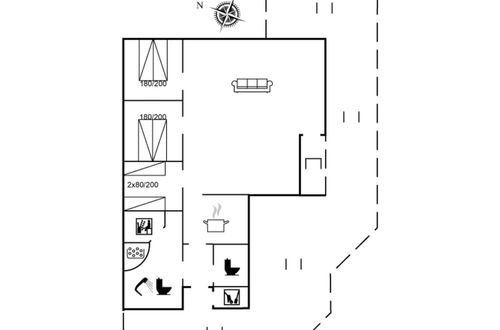 Photo 2 - Maison de 3 chambres à Flovt Strand avec terrasse et sauna