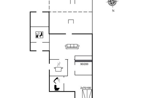 Foto 25 - Casa con 2 camere da letto a Vejers Strand con terrazza e sauna