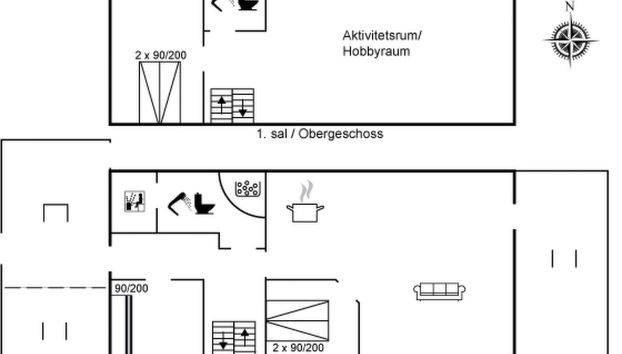 Casa de 3 quartos em Toftum Bjerge com terraço e sauna - Foto 3