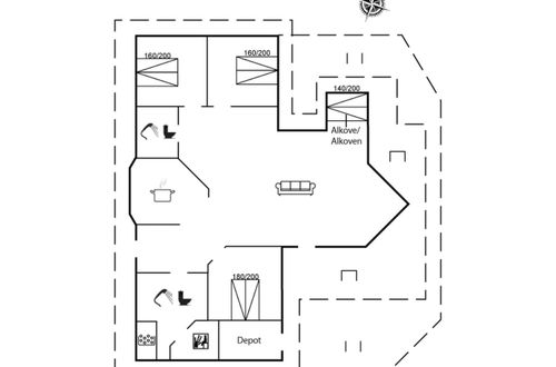 Foto 2 - Casa de 3 quartos em Hemmet com terraço e sauna