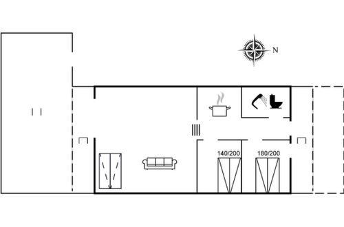 Foto 2 - Casa de 2 quartos em Aakirkeby com terraço