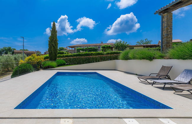 Casa de 5 quartos em Buje com piscina privada e jardim - Foto 12