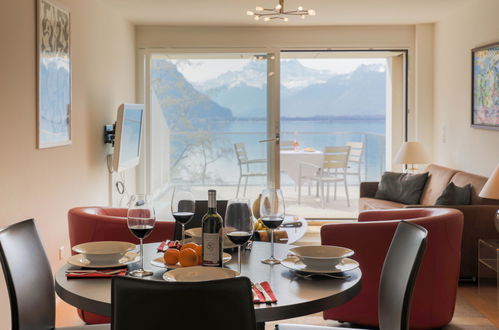 Foto 1 - Apartment mit 1 Schlafzimmer in Montreux mit schwimmbad und blick auf die berge