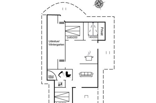 Photo 2 - Maison de 3 chambres à Fjerritslev avec terrasse et sauna