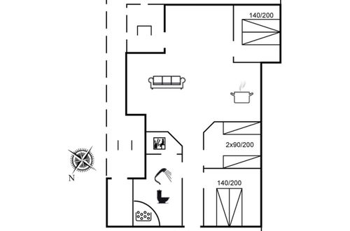 Photo 2 - Maison de 3 chambres à Harboøre avec terrasse et sauna