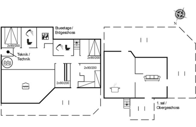 Casa de 4 quartos em Saltum com piscina privada e terraço - Foto 2