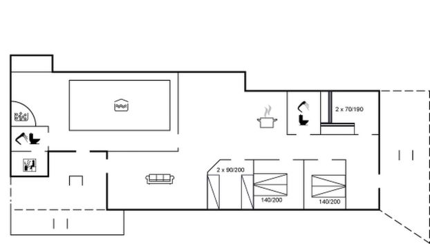 Casa con 4 camere da letto a Klitmøller con piscina privata e terrazza - Foto 2