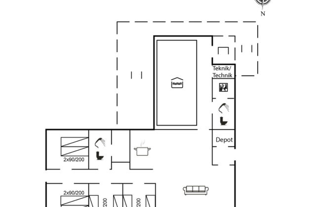 Casa con 4 camere da letto a Ringkøbing con piscina privata e terrazza - Foto 2