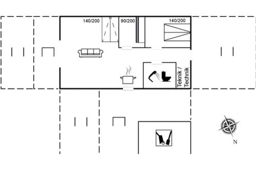 Foto 2 - Casa de 2 quartos em Otterup com terraço