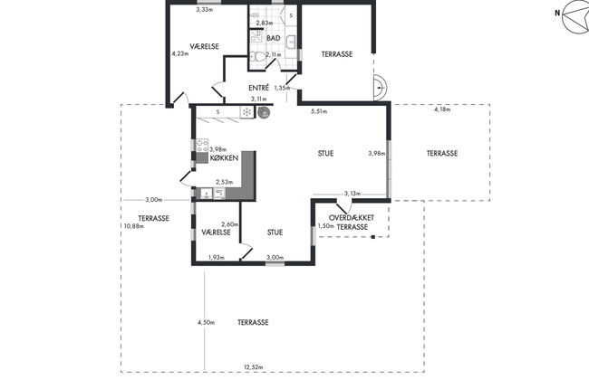 Casa de 2 quartos em Rønde com terraço - Foto 2