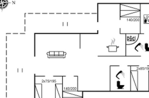 Foto 20 - Haus mit 4 Schlafzimmern in Løkken mit sauna