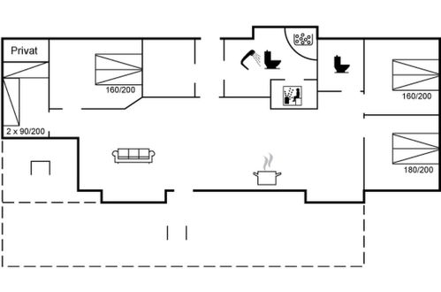 Foto 22 - Casa con 4 camere da letto a Hasle con terrazza e sauna