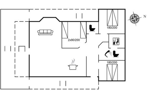 Foto 2 - Casa de 3 quartos em Rømø com terraço e sauna