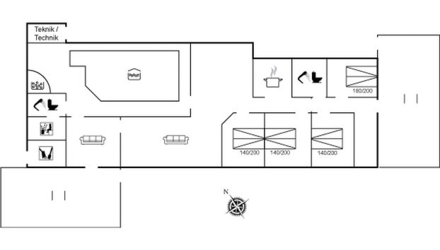 Casa con 4 camere da letto a Klitmøller con piscina privata e terrazza - Foto 2