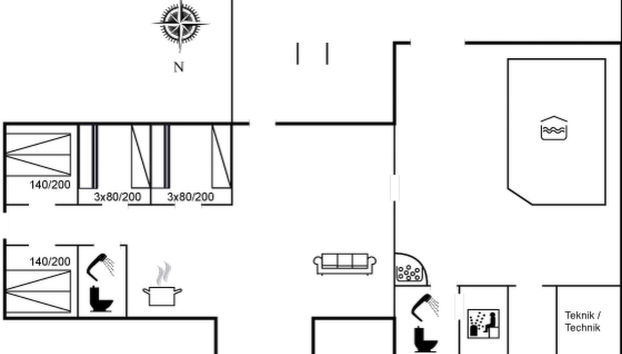 Casa de 4 quartos em Løkken com piscina privada e terraço - Foto 2