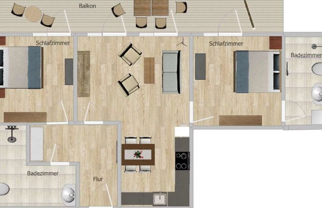 Apartment mit 3 Schlafzimmern in Nordstrand mit terrasse - Foto 23