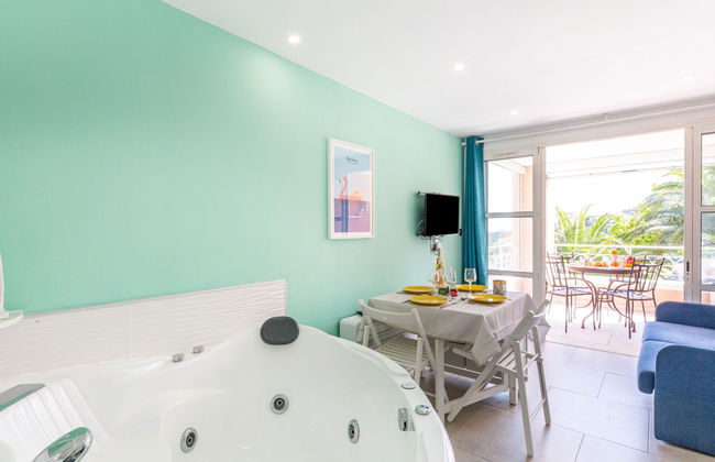 Apartment mit 1 Schlafzimmer in Saint-Raphaël mit schwimmbad und garten - Foto 13