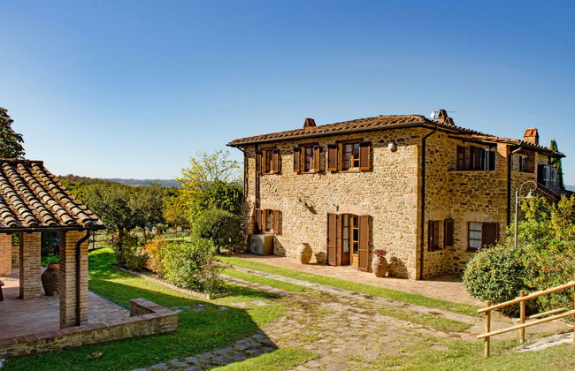 Apartamento de 2 quartos em Paciano com piscina e jardim - Foto 18