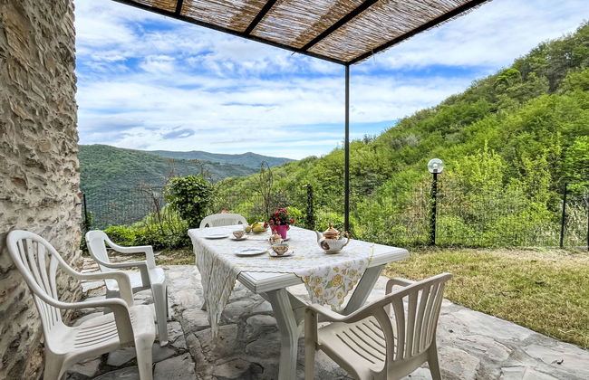 Apartamento de 2 quartos em Prelà com piscina e jardim - Foto 34