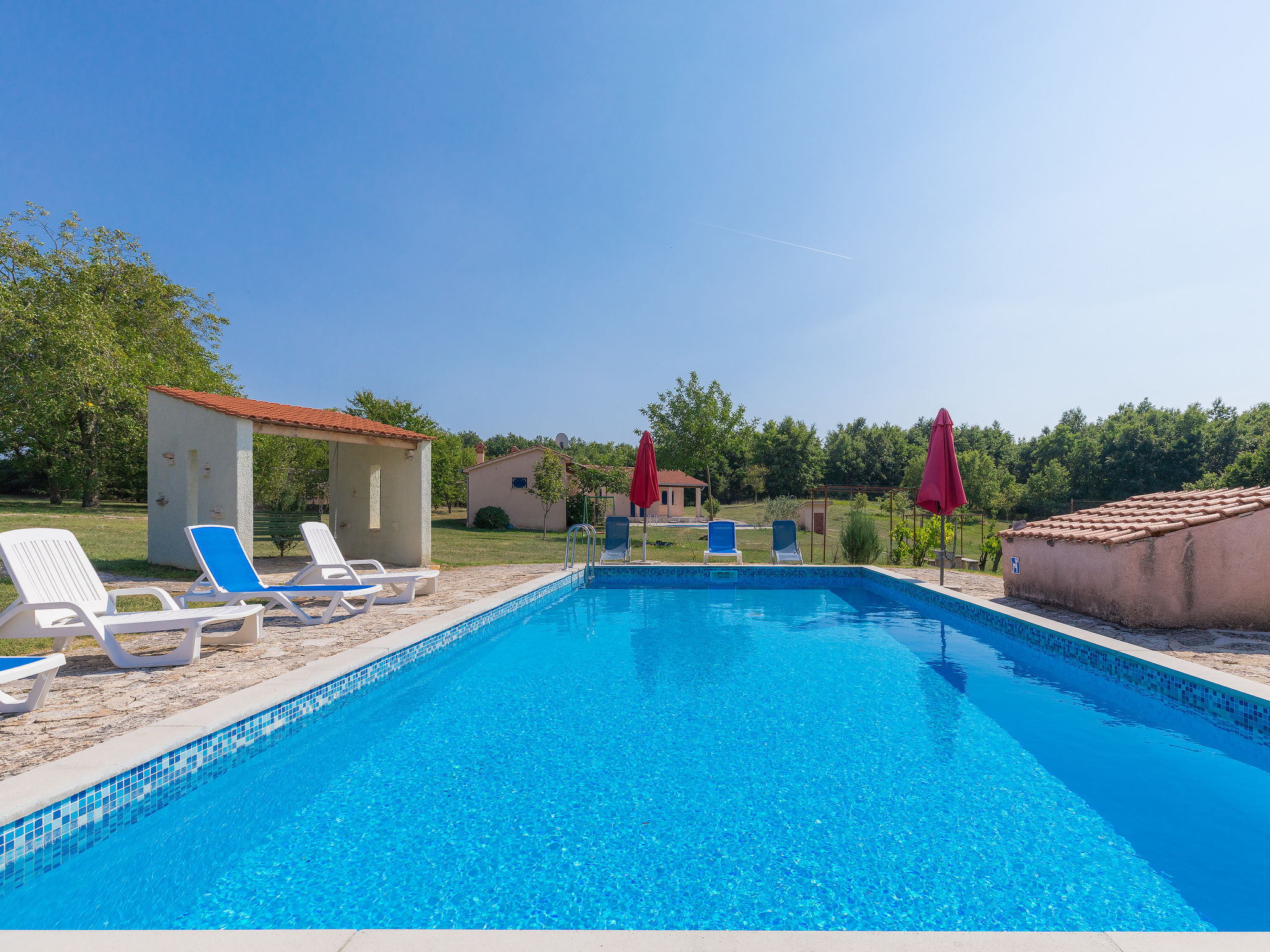 Foto 1 - Casa con 4 camere da letto a Žminj con piscina privata e vista mare