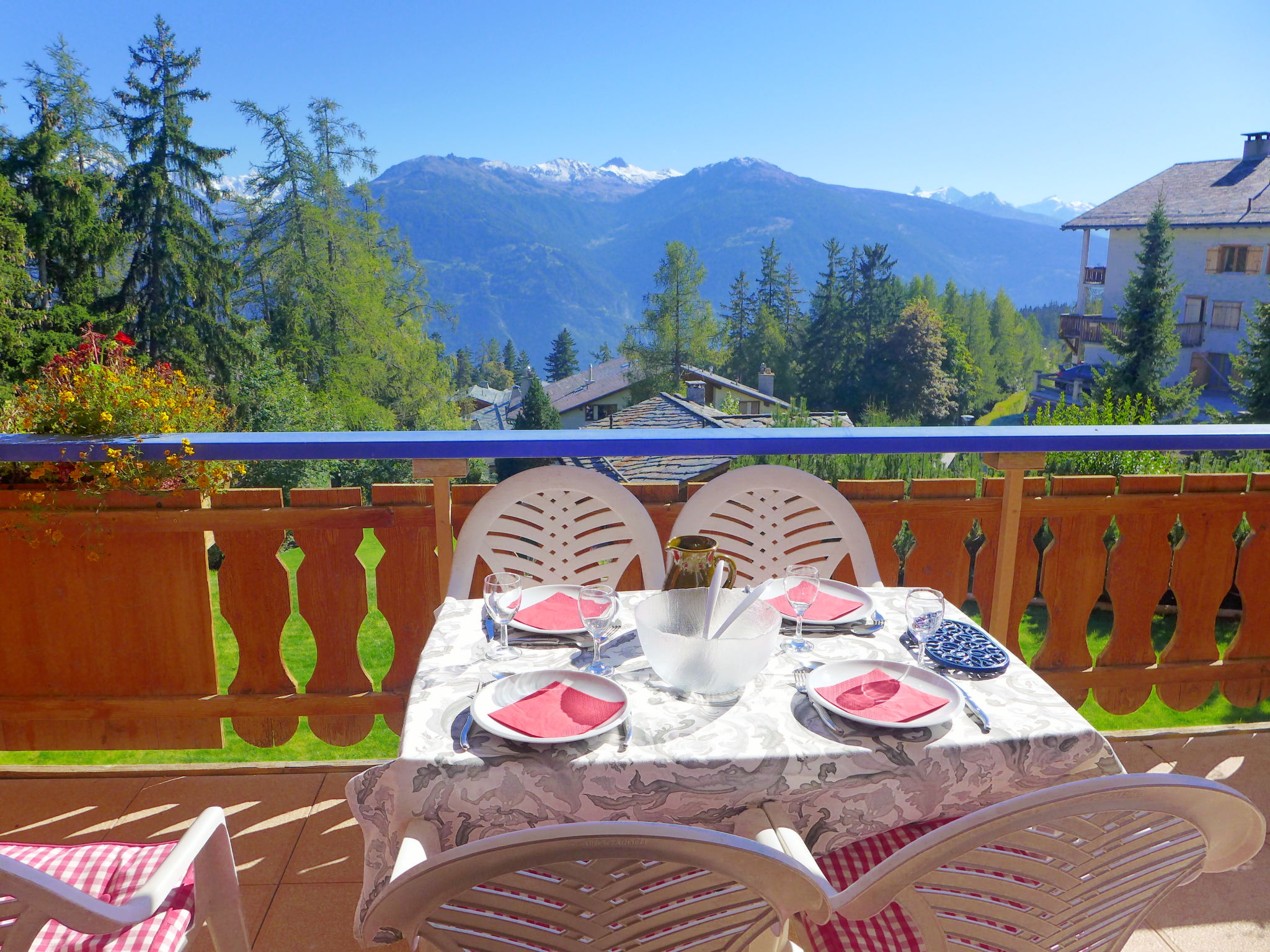 Photo 3 - Appartement de 1 chambre à Crans-Montana avec terrasse et vues sur la montagne