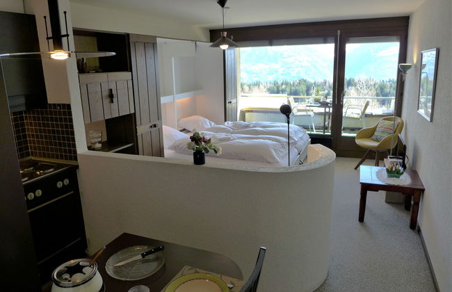 Apartamento de 1 quarto em Crans-Montana com piscina e sauna - Foto 11